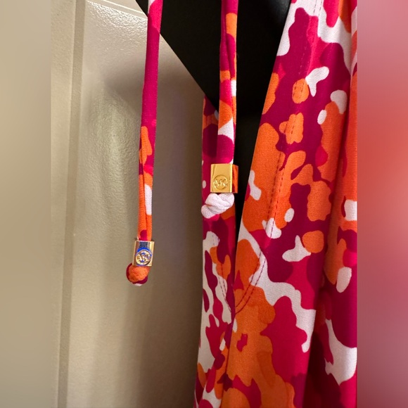 MICHAEL KORS Women’s Midi Orange Dress size Large - Picture 10 of 16